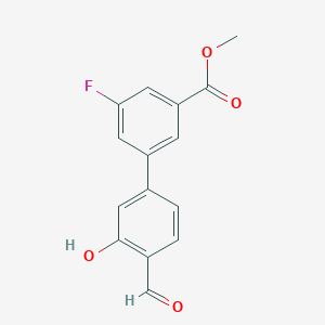 molecular formula C15H11FO4 B6378753 MFCD18314842 CAS No. 1261907-46-3