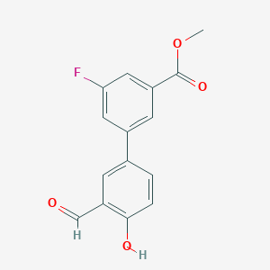 molecular formula C15H11FO4 B6378797 MFCD18314841 CAS No. 1261987-01-2