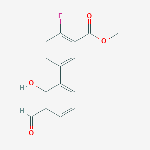 molecular formula C15H11FO4 B6378800 MFCD18314845 CAS No. 1261987-12-5