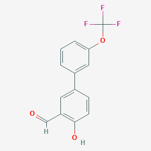 B6378885 2-Formyl-4-(3-trifluoromethoxyphenyl)phenol, 95% CAS No. 1111129-39-5