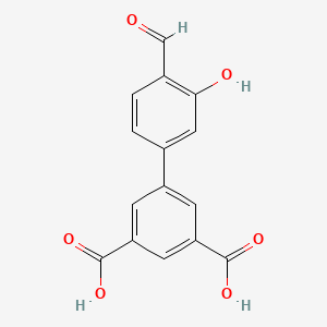 molecular formula C15H10O6 B6378940 5-(3,5-Dicarboxyphenyl)-2-formylphenol CAS No. 1261950-40-6
