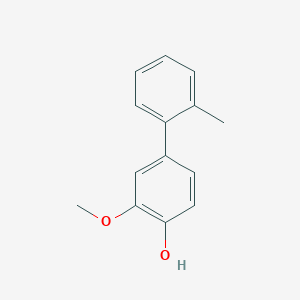 molecular formula C14H14O2 B6379271 2-Methoxy-4-(2-methylphenyl)phenol CAS No. 899827-09-9
