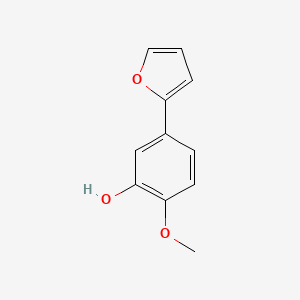 molecular formula C11H10O3 B6379281 5-(Furan-2-YL)-2-methoxyphenol CAS No. 1261969-65-6