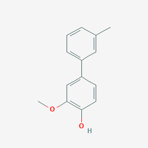 molecular formula C14H14O2 B6379287 2-Methoxy-4-(3-methylphenyl)phenol CAS No. 899827-10-2