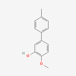 molecular formula C14H14O2 B6379290 2-Methoxy-5-(4-methylphenyl)phenol CAS No. 1261996-11-5