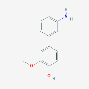 molecular formula C13H13NO2 B6379298 4-(3-Aminophenyl)-2-methoxyphenol CAS No. 1261987-94-3