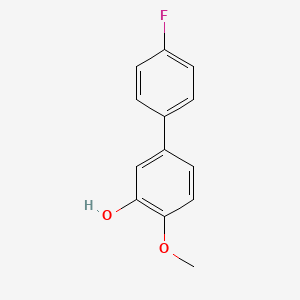 molecular formula C13H11FO2 B6379369 5-(4-Fluorophenyl)-2-methoxyphenol CAS No. 1261930-64-6