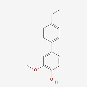 molecular formula C15H16O2 B6379430 4-(4-Ethylphenyl)-2-methoxyphenol CAS No. 1261903-38-1