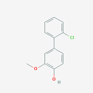 molecular formula C13H11ClO2 B6379606 4-(2-Chlorophenyl)-2-methoxyphenol CAS No. 1261996-79-5