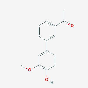 molecular formula C15H14O3 B6379740 4-(3-Acetylphenyl)-2-methoxyphenol CAS No. 1261900-68-8