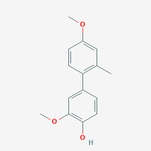 molecular formula C15H16O3 B6379784 4-(4-Methoxy-2-methylphenyl)-2-methoxyphenol CAS No. 1261920-00-6