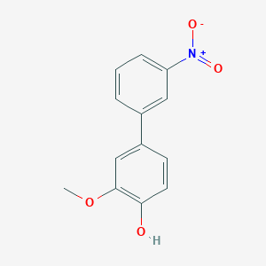 molecular formula C13H11NO4 B6379801 2-Methoxy-4-(3-nitrophenyl)phenol CAS No. 112148-13-7