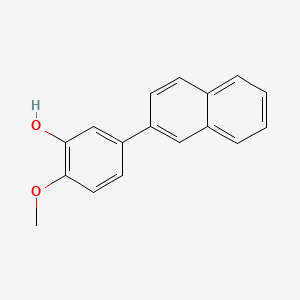 molecular formula C17H14O2 B6379946 2-Methoxy-5-(naphthalen-2-YL)phenol CAS No. 1261890-98-5