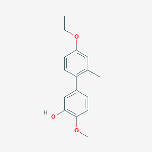 molecular formula C16H18O3 B6380053 5-(4-Ethoxy-2-methylphenyl)-2-methoxyphenol CAS No. 1261921-69-0