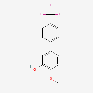 molecular formula C14H11F3O2 B6380186 2-Methoxy-5-(4-trifluoromethylphenyl)phenol CAS No. 1261904-05-5