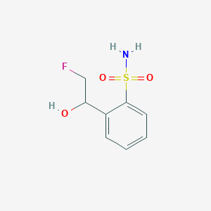 molecular formula C8H10FNO3S B063803 2-(2-Fluoro-1-hydroxyethyl)benzenesulfonamide CAS No. 173356-49-5