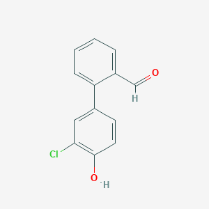 molecular formula C13H9ClO2 B6380727 2-(3-chloro-4-hydroxyphenyl)benzaldehyde CAS No. 1261982-42-6