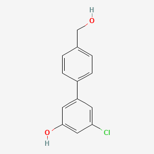 molecular formula C13H11ClO2 B6380878 3-Chloro-5-(4-hydroxymethylphenyl)phenol CAS No. 1261904-62-4