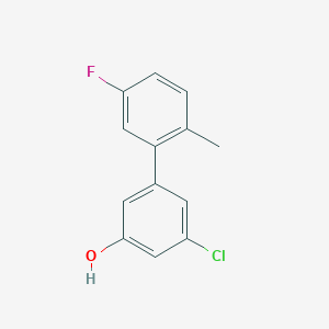 molecular formula C13H10ClFO B6380960 3-Chloro-5-(5-fluoro-2-methylphenyl)phenol CAS No. 1261908-36-4