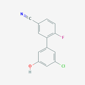 molecular formula C13H7ClFNO B6381114 MFCD18315553 CAS No. 1262002-79-8