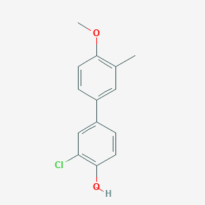 molecular formula C14H13ClO2 B6381195 2-Chloro-4-(4-methoxy-3-methylphenyl)phenol CAS No. 1261982-82-4