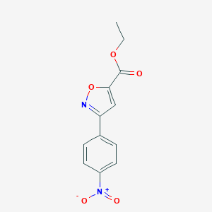 molecular formula C12H10N2O5 B063812 3-(4-Nitro-phenyl)-isoxazole-5-carboxylic acid ethyl ester CAS No. 159670-70-9