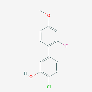 molecular formula C13H10ClFO2 B6381253 2-Chloro-5-(2-fluoro-4-methoxyphenyl)phenol CAS No. 1261955-71-8