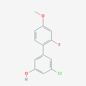 molecular formula C13H10ClFO2 B6381277 3-Chloro-5-(2-fluoro-4-methoxyphenyl)phenol CAS No. 1261920-35-7