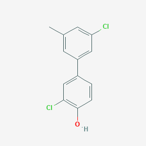 molecular formula C13H10Cl2O B6381364 2-Chloro-4-(3-chloro-5-methylphenyl)phenol CAS No. 1262002-34-5