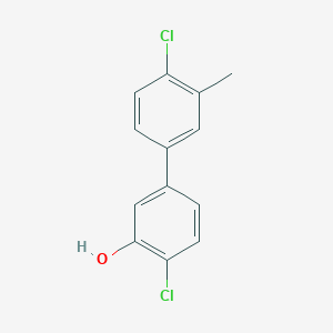 molecular formula C13H10Cl2O B6381426 2-Chloro-5-(4-chloro-3-methylphenyl)phenol CAS No. 1261955-82-1
