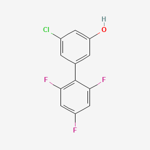 molecular formula C12H6ClF3O B6381503 3-Chloro-5-(2,4,6-trifluorophenyl)phenol CAS No. 1261970-15-3