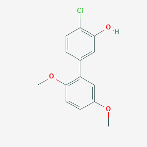molecular formula C14H13ClO3 B6381632 2-Chloro-5-(2,5-dimethoxyphenyl)phenol CAS No. 1262002-74-3