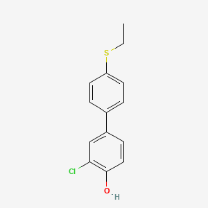 molecular formula C14H13ClOS B6381653 2-Chloro-4-(4-ethylthiophenyl)phenol CAS No. 1261908-64-8