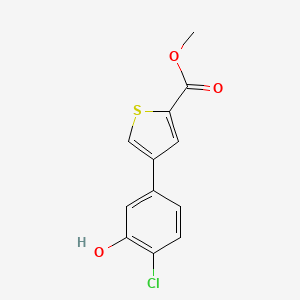 molecular formula C12H9ClO3S B6381711 Methyl 4-(4-chloro-3-hydroxyphenyl)thiophene-2-carboxylate CAS No. 1261943-44-5