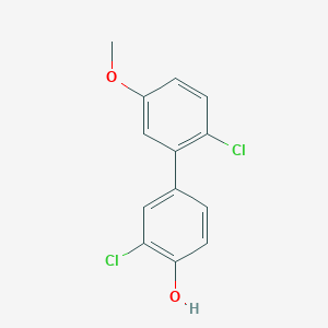 molecular formula C13H10Cl2O2 B6381734 2-Chloro-4-(2-chloro-5-methoxyphenyl)phenol CAS No. 1261921-22-5