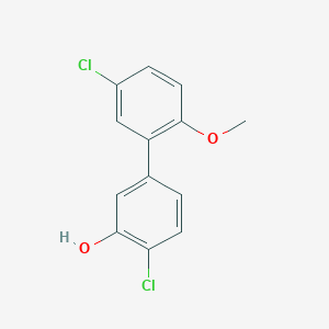 molecular formula C13H10Cl2O2 B6381753 2-Chloro-5-(5-chloro-2-methoxyphenyl)phenol CAS No. 1262001-34-2