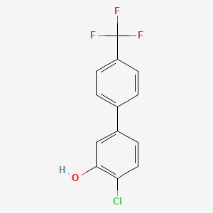 molecular formula C13H8ClF3O B6381765 MFCD18315715 CAS No. 1261635-58-8