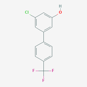 molecular formula C13H8ClF3O B6381777 MFCD18315716 CAS No. 1261805-86-0
