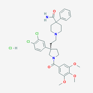 (R)-1-(2-(3-(3,4-Dichlorophenyl)-1-(3,4,5-trimethoxybenzoyl)pyrrolidin-3-yl)ethyl)-4-phenylpiperidine-4-carboxamide hydrochloride