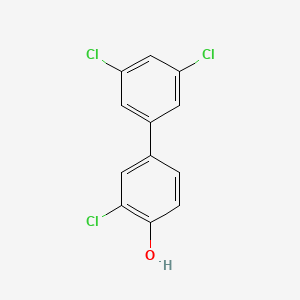 molecular formula C12H7Cl3O B6381836 2-Chloro-4-(3,5-dichlorophenyl)phenol CAS No. 475979-70-5