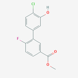 molecular formula C14H10ClFO3 B6381905 MFCD18315746 CAS No. 1261921-56-5