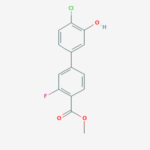 molecular formula C14H10ClFO3 B6381913 MFCD18315749 CAS No. 1261944-09-5