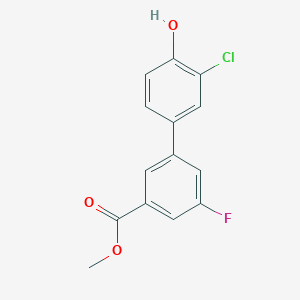 molecular formula C14H10ClFO3 B6381935 MFCD18315751 CAS No. 1261972-85-3