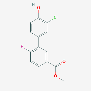 molecular formula C14H10ClFO3 B6381945 MFCD18315745 CAS No. 1262001-45-5