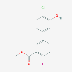 molecular formula C14H10ClFO3 B6381979 MFCD18315755 CAS No. 1261921-62-3
