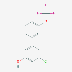molecular formula C13H8ClF3O2 B6382016 MFCD18315777 CAS No. 1261460-11-0