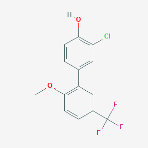 molecular formula C14H10ClF3O2 B6382197 MFCD18315811 CAS No. 1261929-00-3