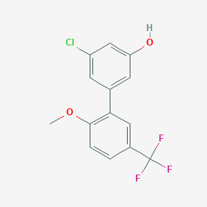 molecular formula C14H10ClF3O2 B6382211 MFCD18315813 CAS No. 1261944-66-4