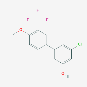 molecular formula C14H10ClF3O2 B6382213 MFCD18315816 CAS No. 1261991-28-9