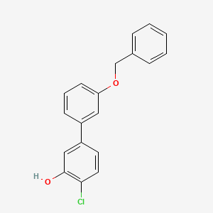 molecular formula C19H15ClO2 B6382223 5-(3-Benzyloxyphenyl)-2-chlorophenol CAS No. 1261908-86-4